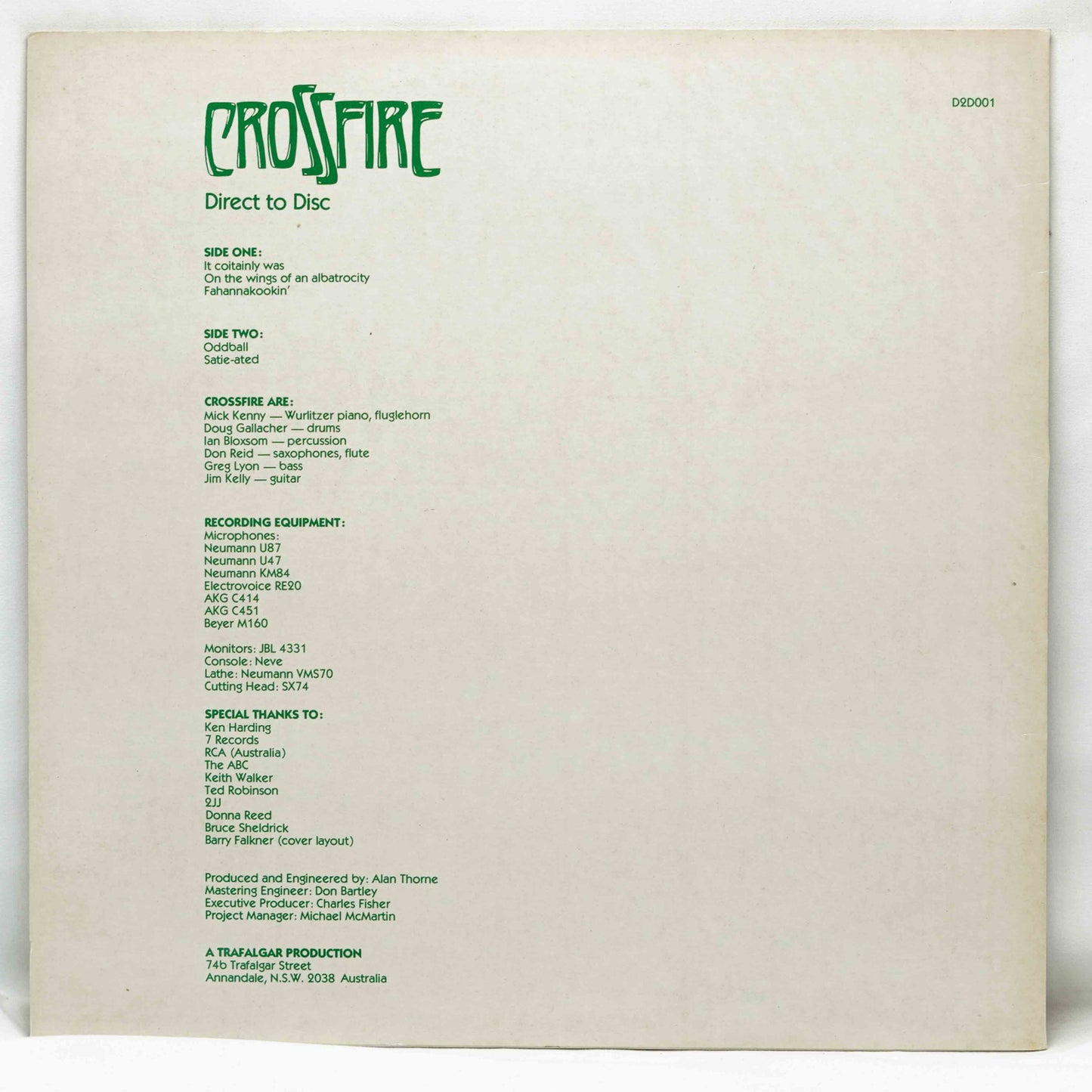 Crossfire ‎– Direct To Disc