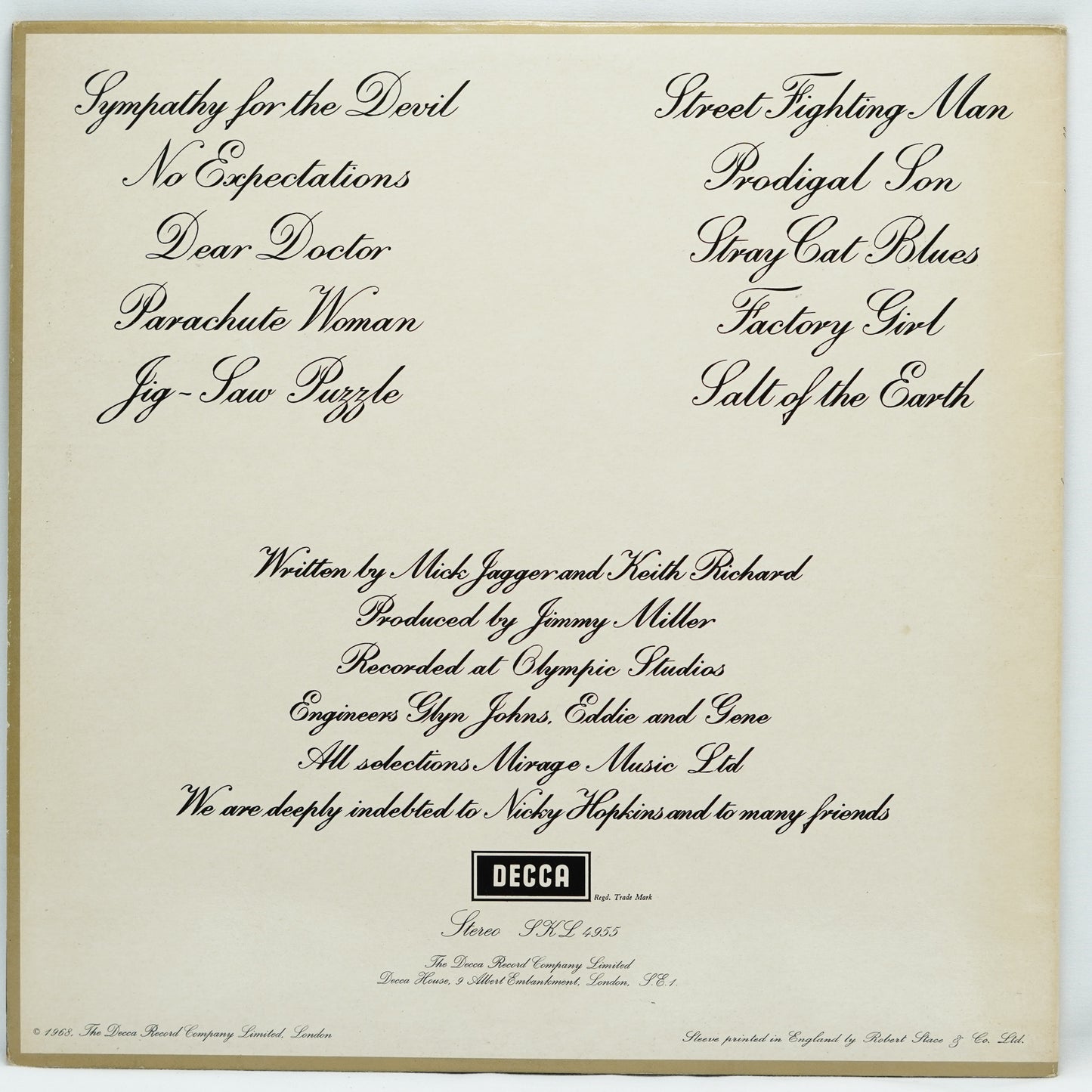 Rolling Stones – Beggars Banquet