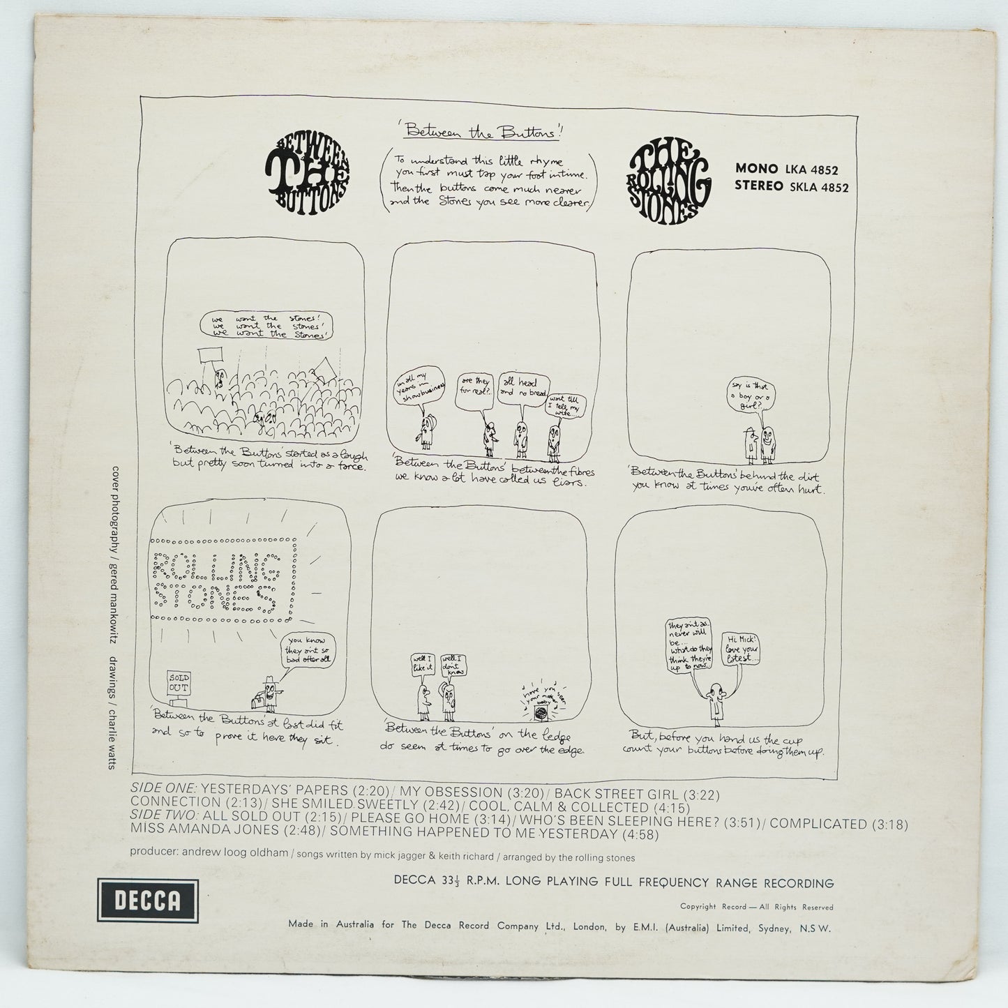 The Rolling Stones ‎– Between The Buttons