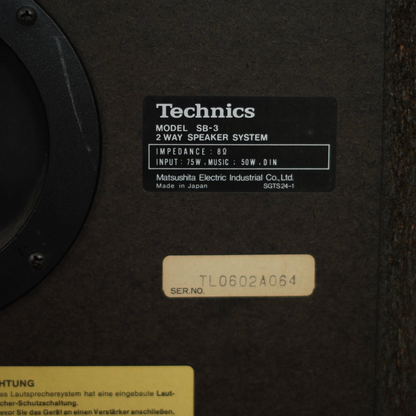 Technics SB-3 Honeycomb Bookshelf Speaker Set w/ Stands
