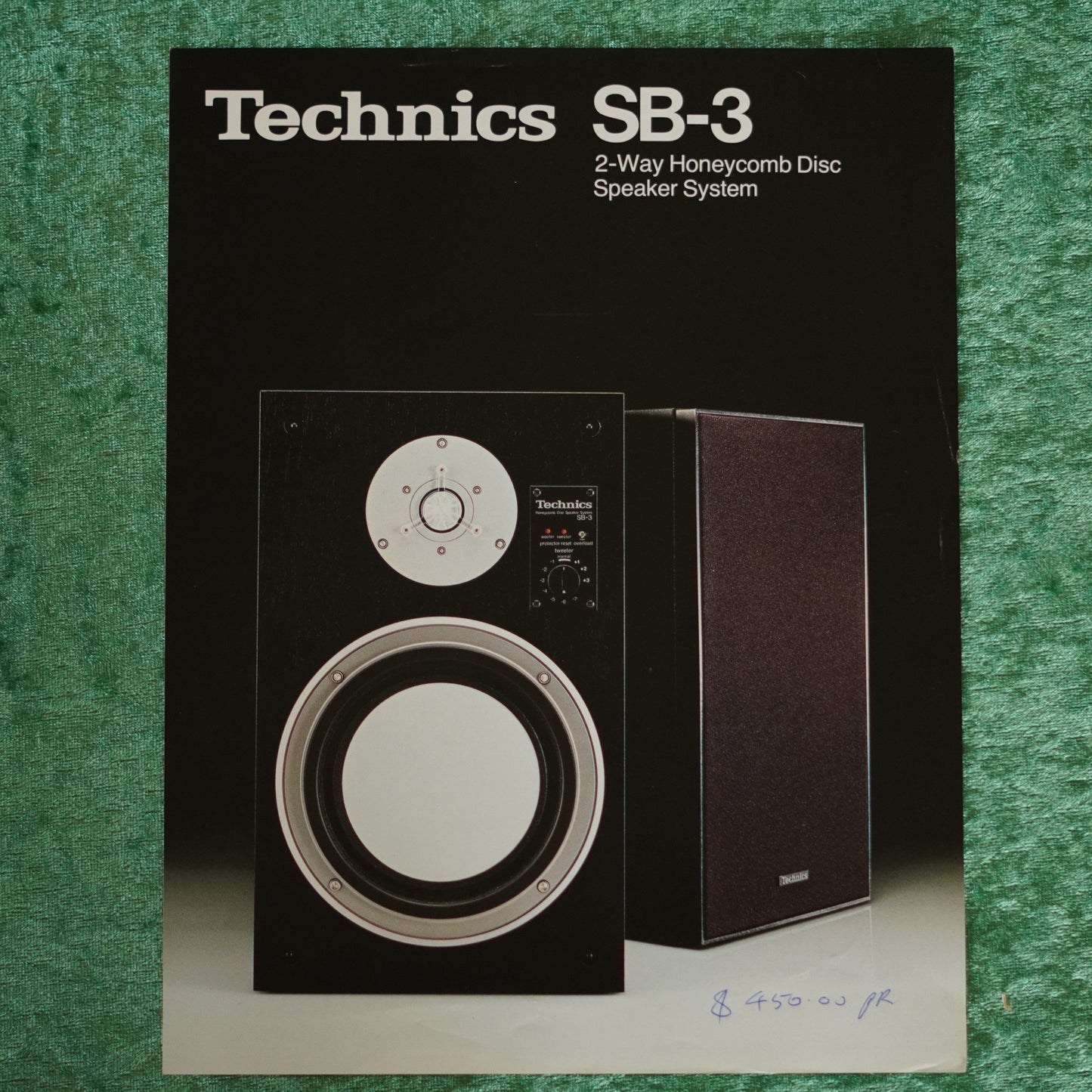 Technics SB-3 Honeycomb Bookshelf Speaker Set w/ Stands