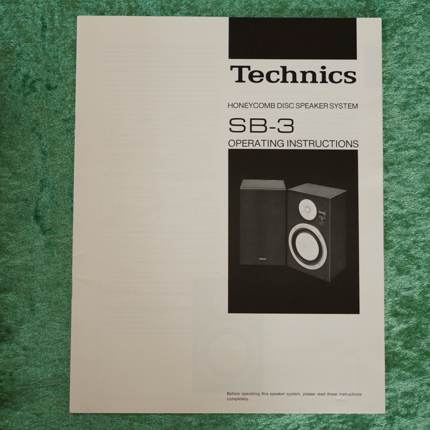 Technics SB-3 Honeycomb Bookshelf Speaker Set w/ Stands