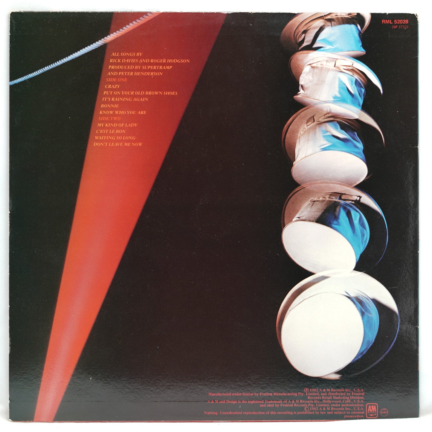 Supertramp ‎– "...Famous Last Words..."