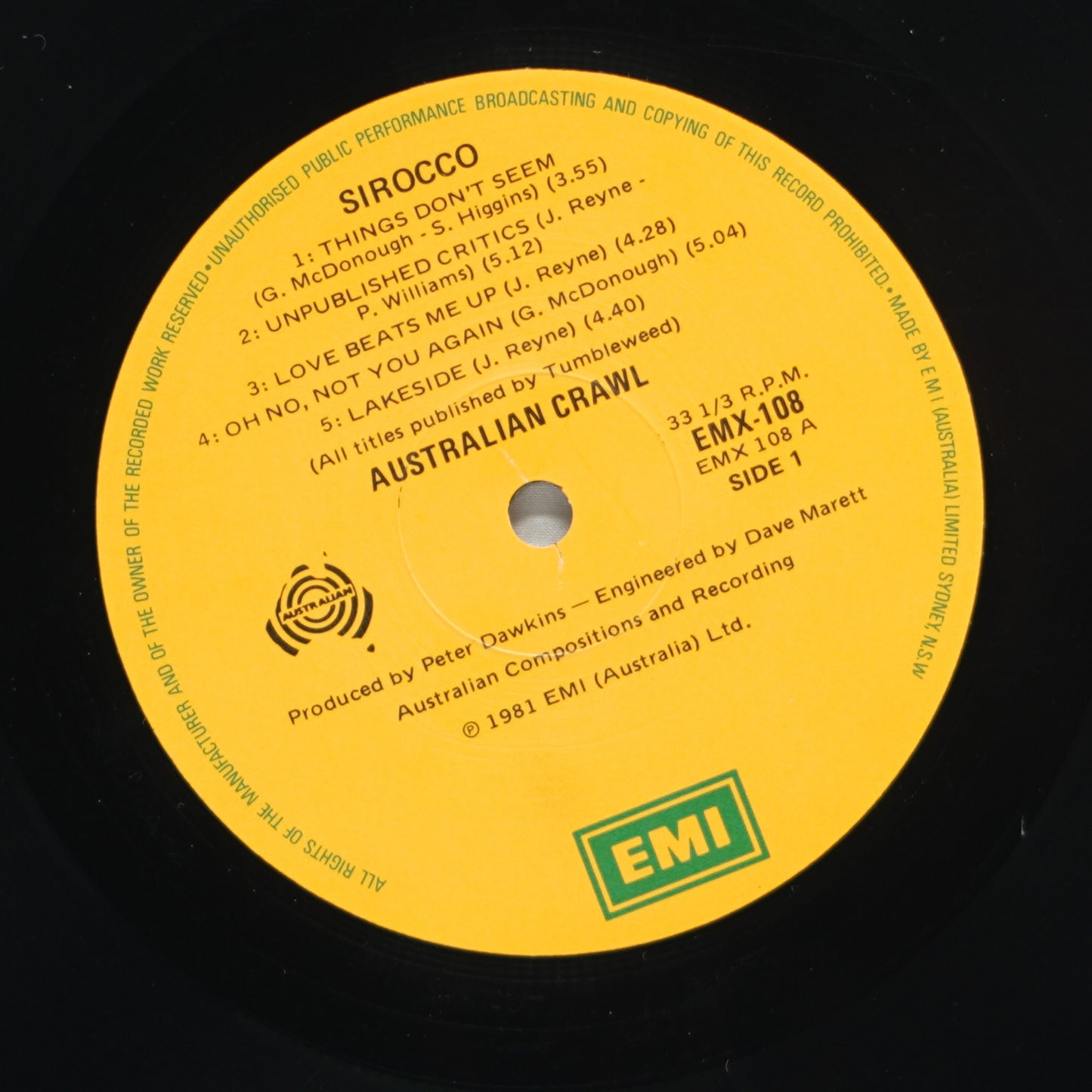 Australian Crawl – Sirocco