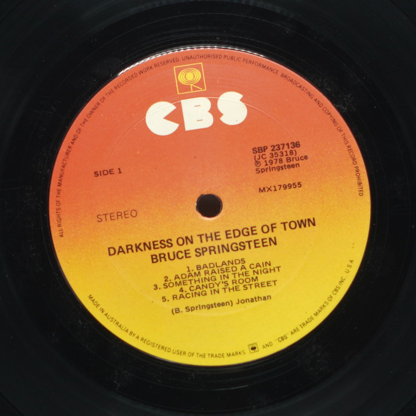 Bruce Springsteen – Darkness On The Edge Of Town