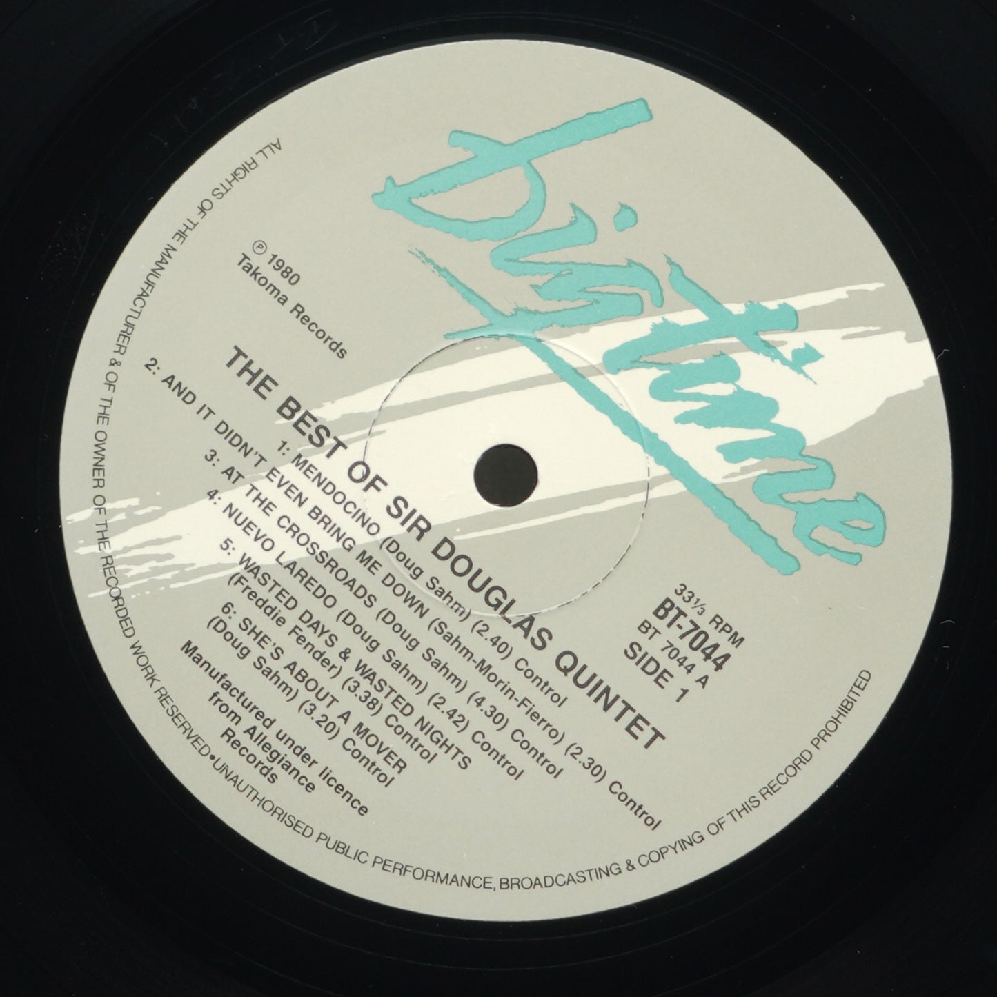 Sir Douglas Quintet ‎– The Best Of The Sir Douglas Quintet