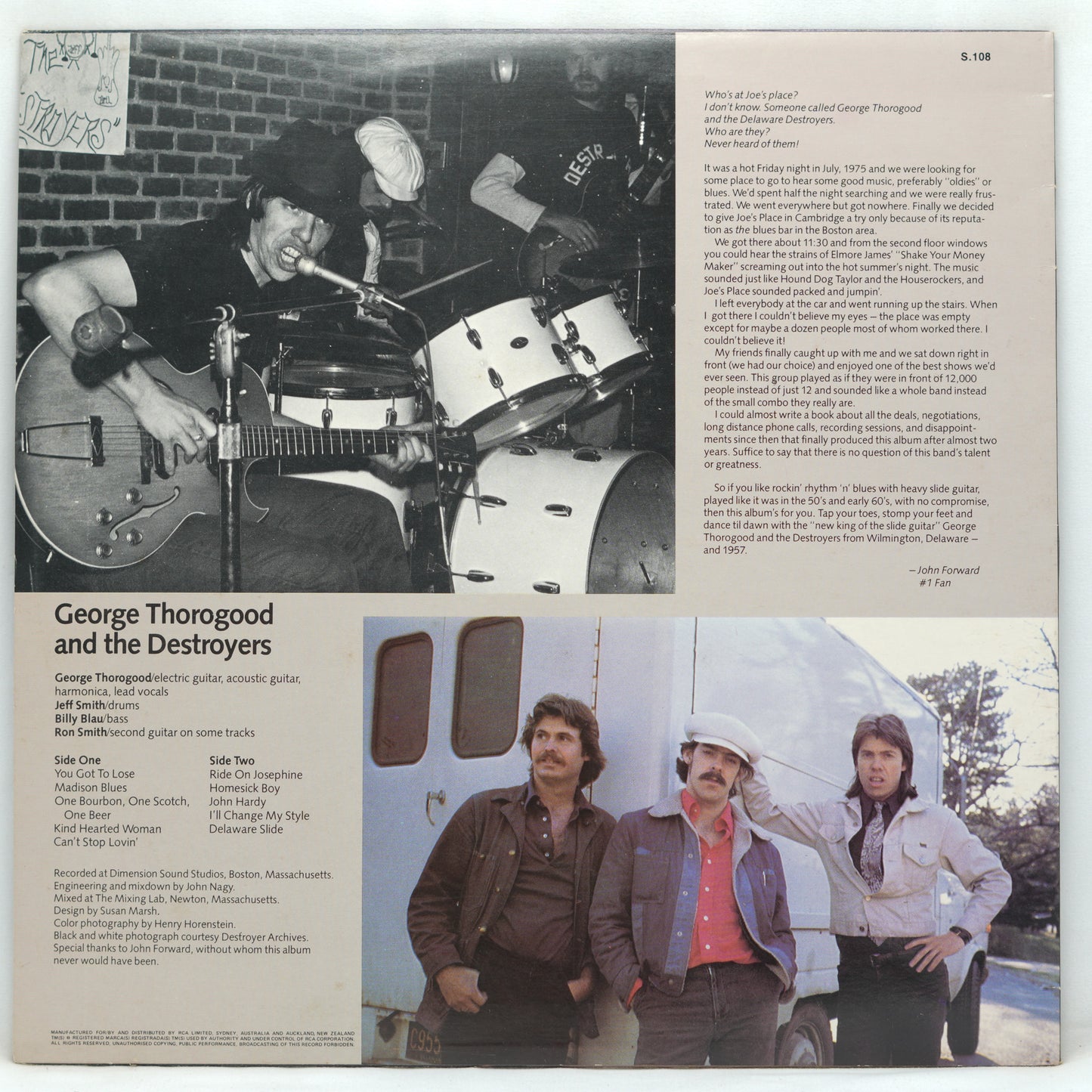 George Thorogood And The Destroyers ‎– George Thorogood And The Destroyers