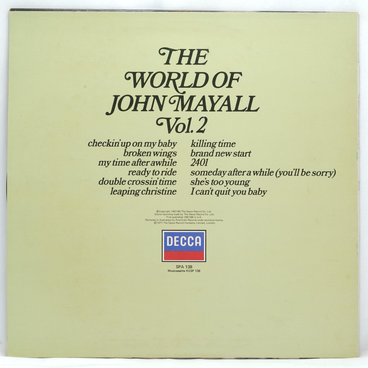 John Mayall ‎– The World Of John Mayall Vol.2