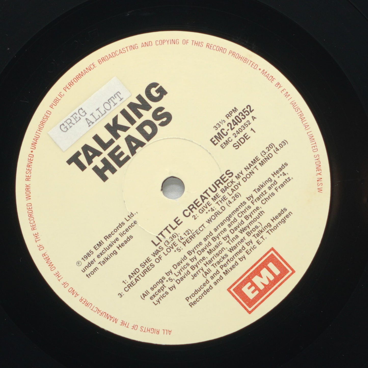 Talking Heads ‎– Little Creatures