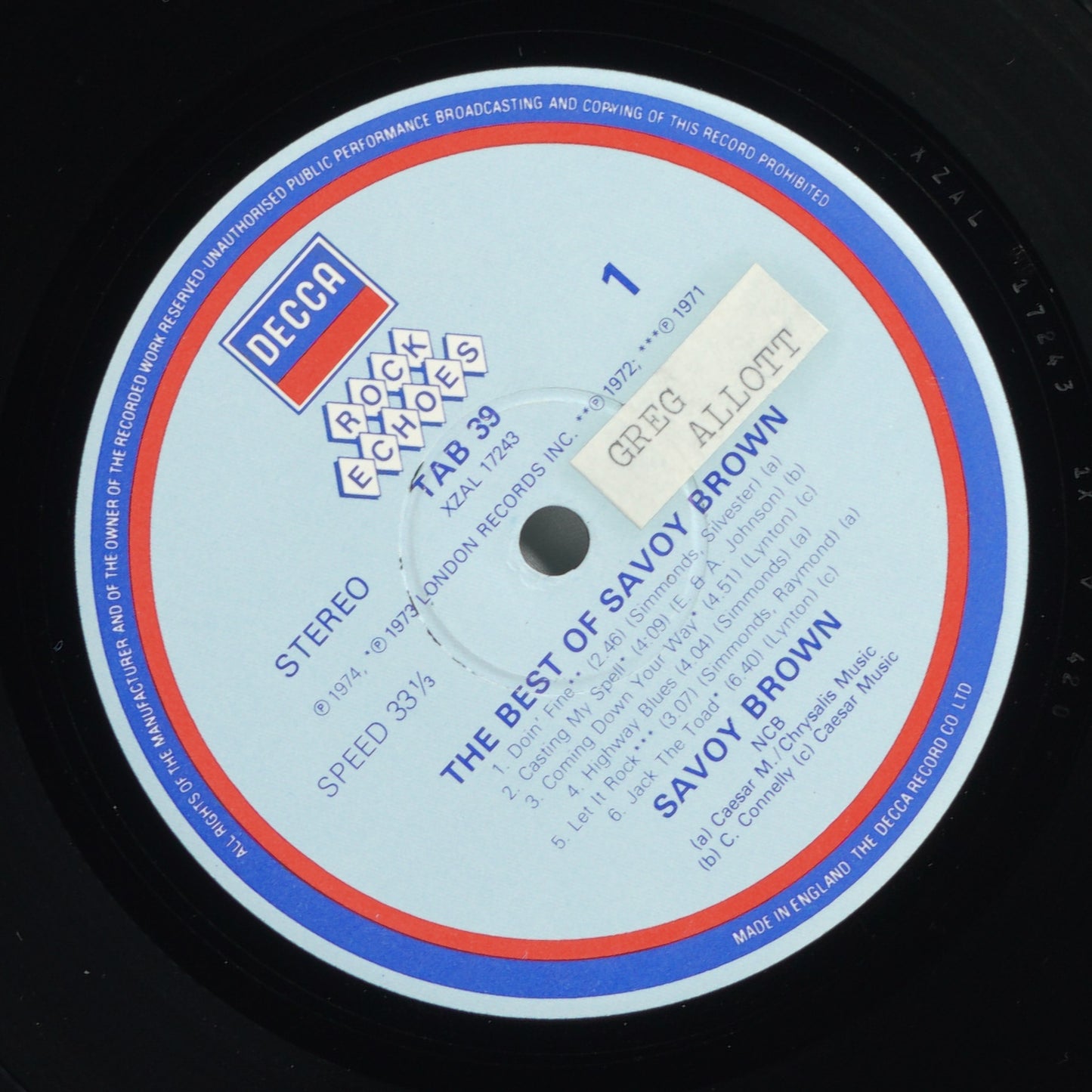 Savoy Brown ‎– The Best Of Savoy Brown