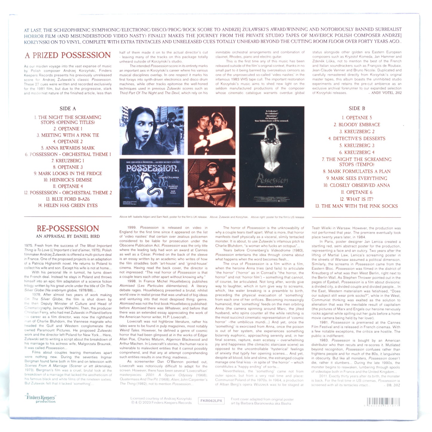 Andrzej Korzynski – Music Score For The Motion Picture Possession