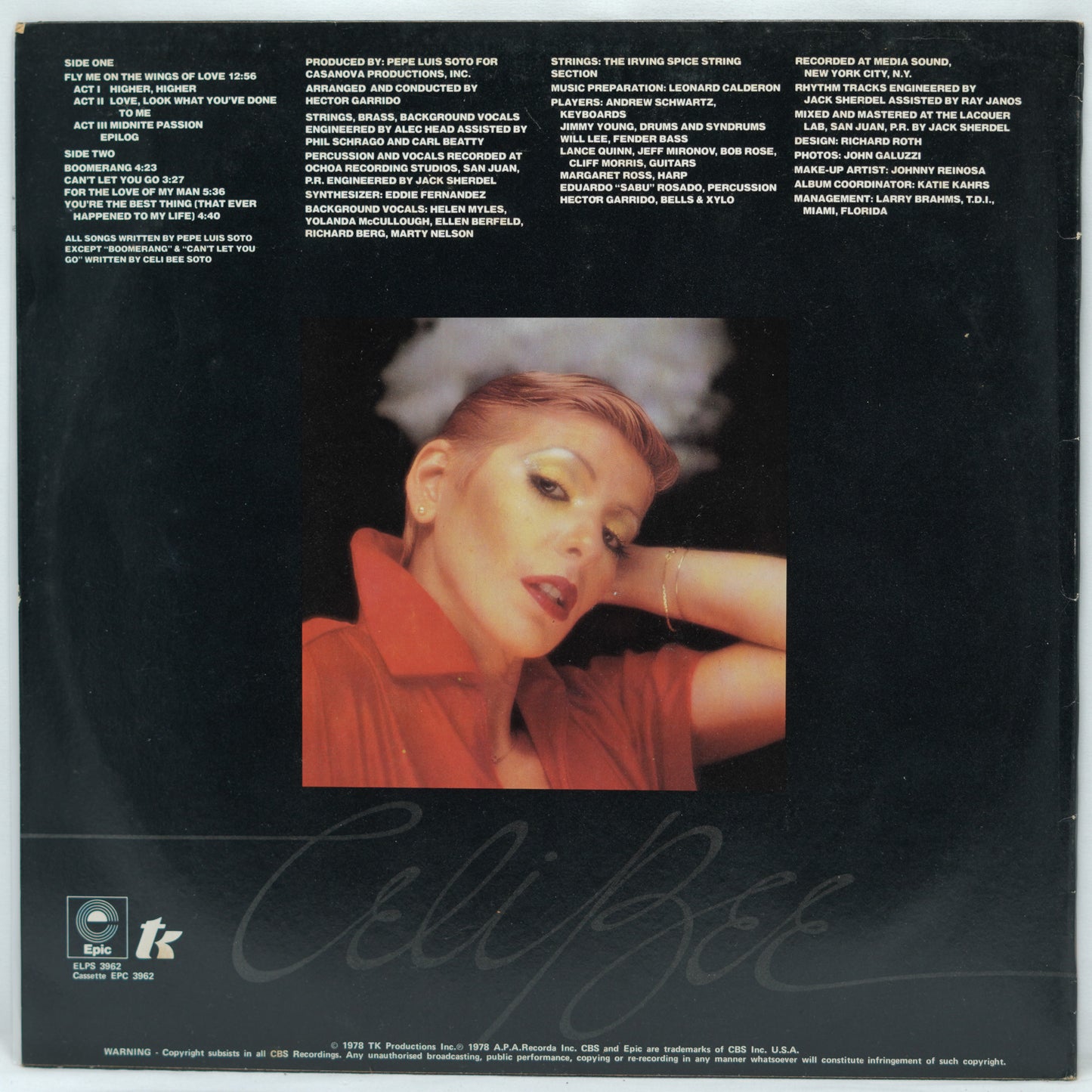 Celi Bee ‎– Fly Me On The Wings Of Love