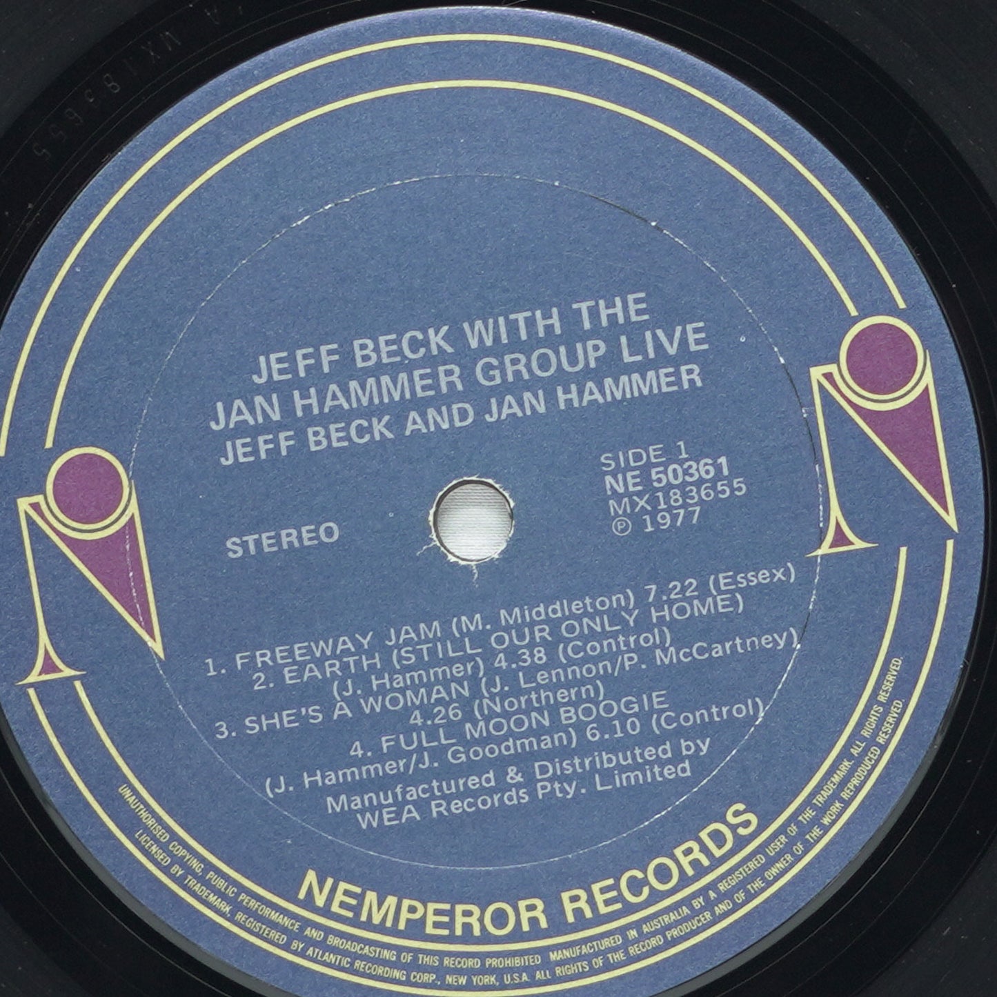 Jeff Beck With The Jan Hammer Group ‎– Live