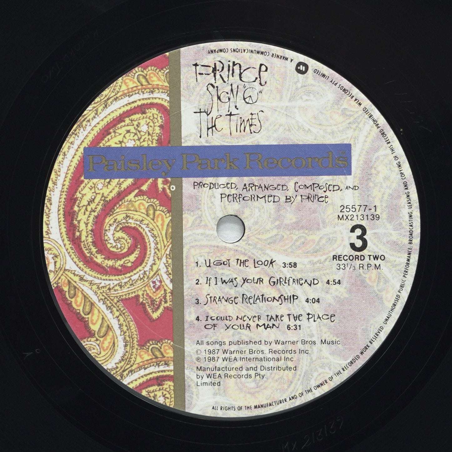 Prince ‎– Sign "O" The Times