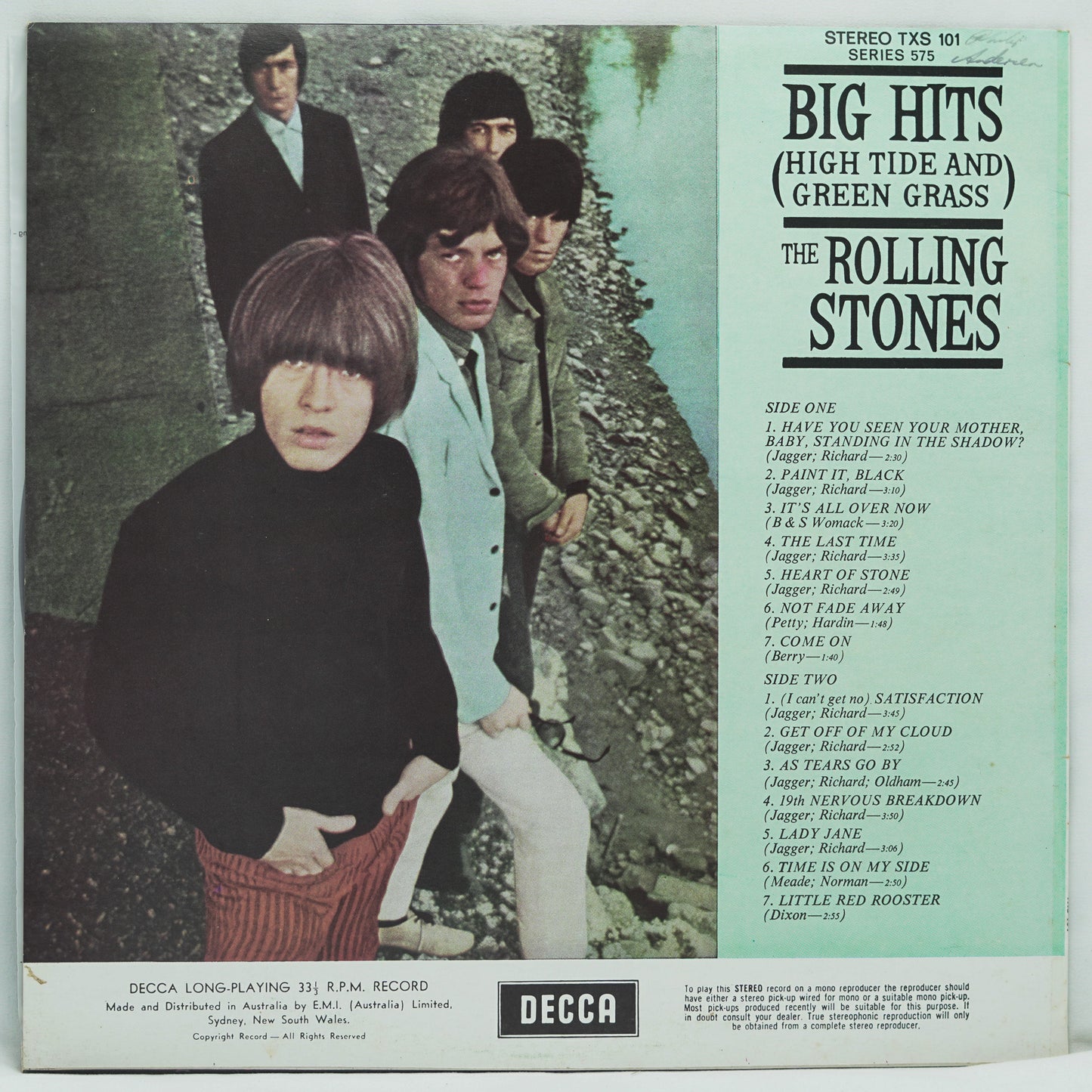 The Rolling Stones ‎– Big Hits (High Tide And Green Grass)