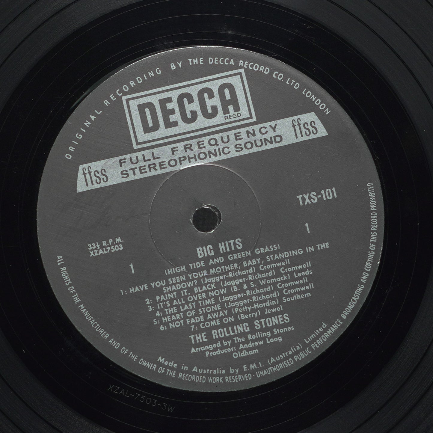 The Rolling Stones ‎– Big Hits (High Tide And Green Grass)