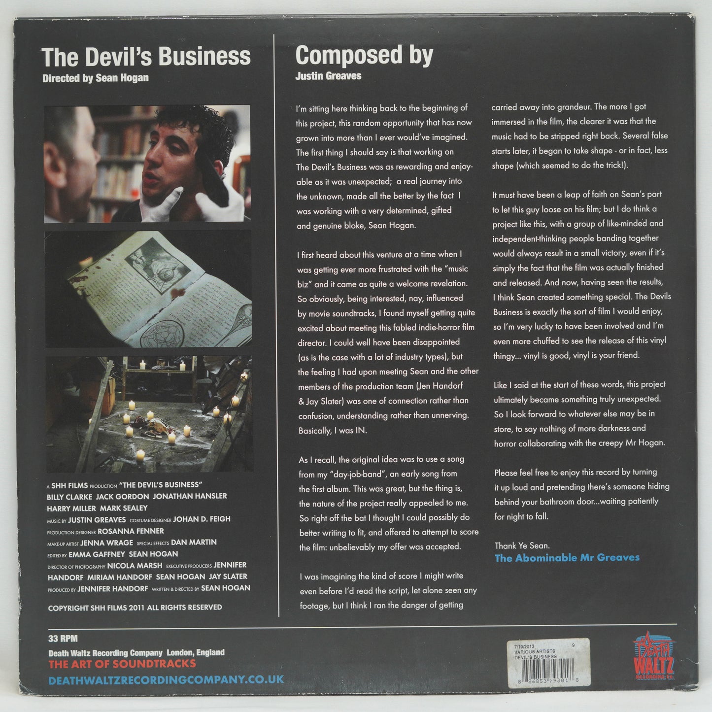 Justin Greaves – The Devil's Business