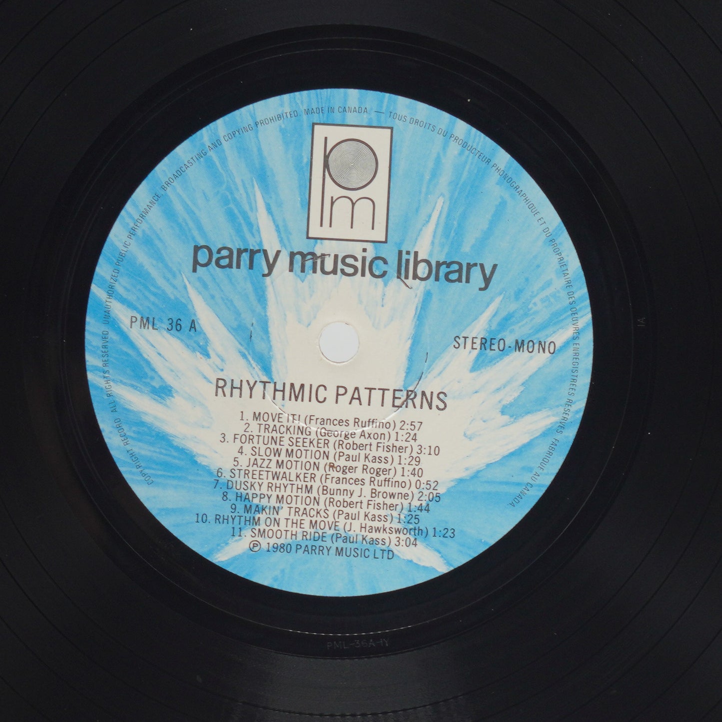 Frances Ruffino / George Axon / Robert Fisher / Paul Kass / Roger Roger / Bunny J. Browne / J. Hawksworth ‎– Rhythmic Patterns