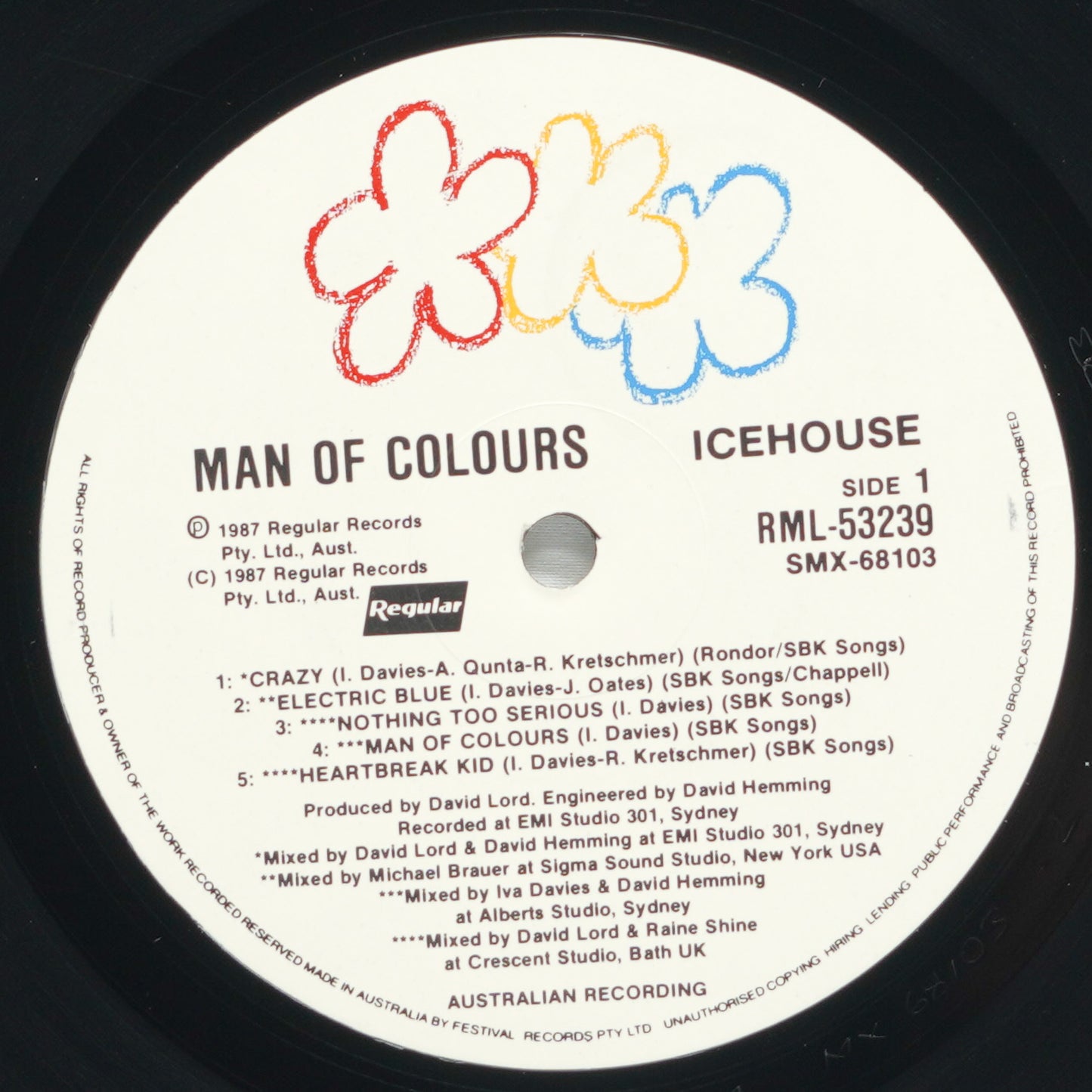 Icehouse ‎– Man Of Colours
