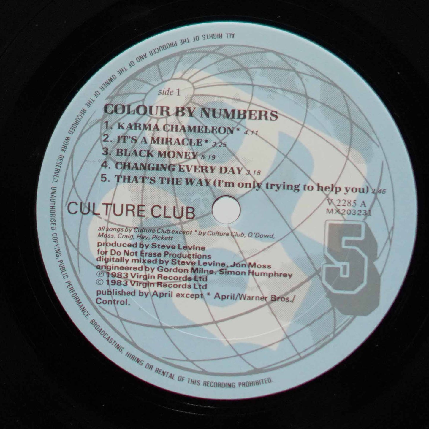 Culture Club ‎– Colour By Numbers