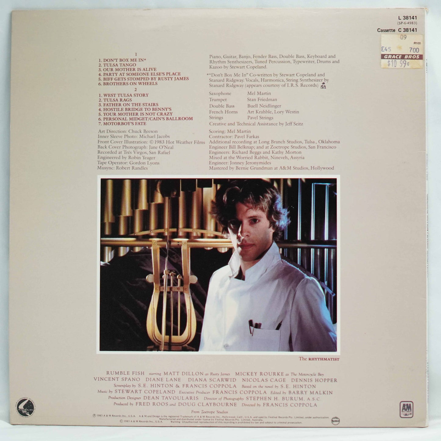 Stewart Copeland ‎– Rumble Fish (Original Motion Picture Soundtrack)