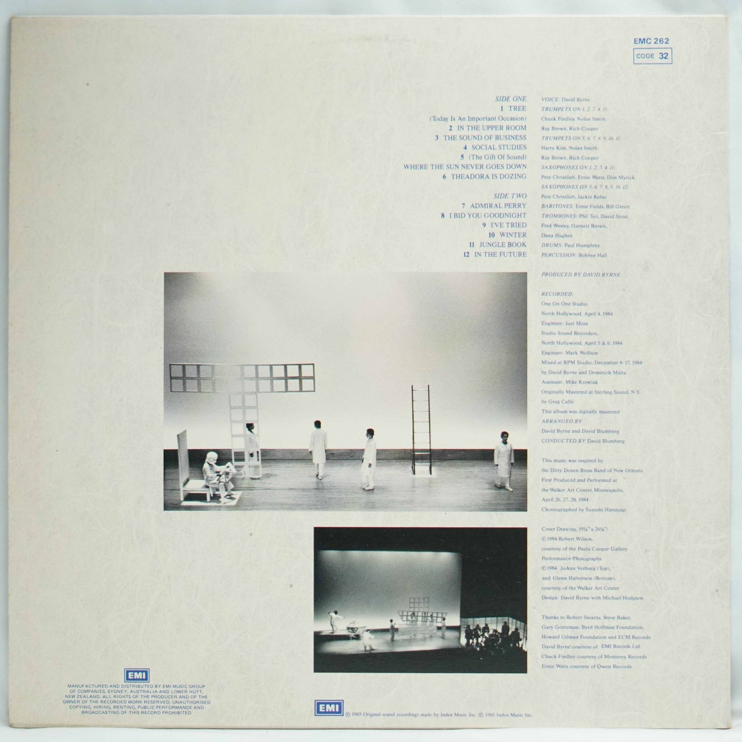 David Byrne ‎– Music For The Knee Plays