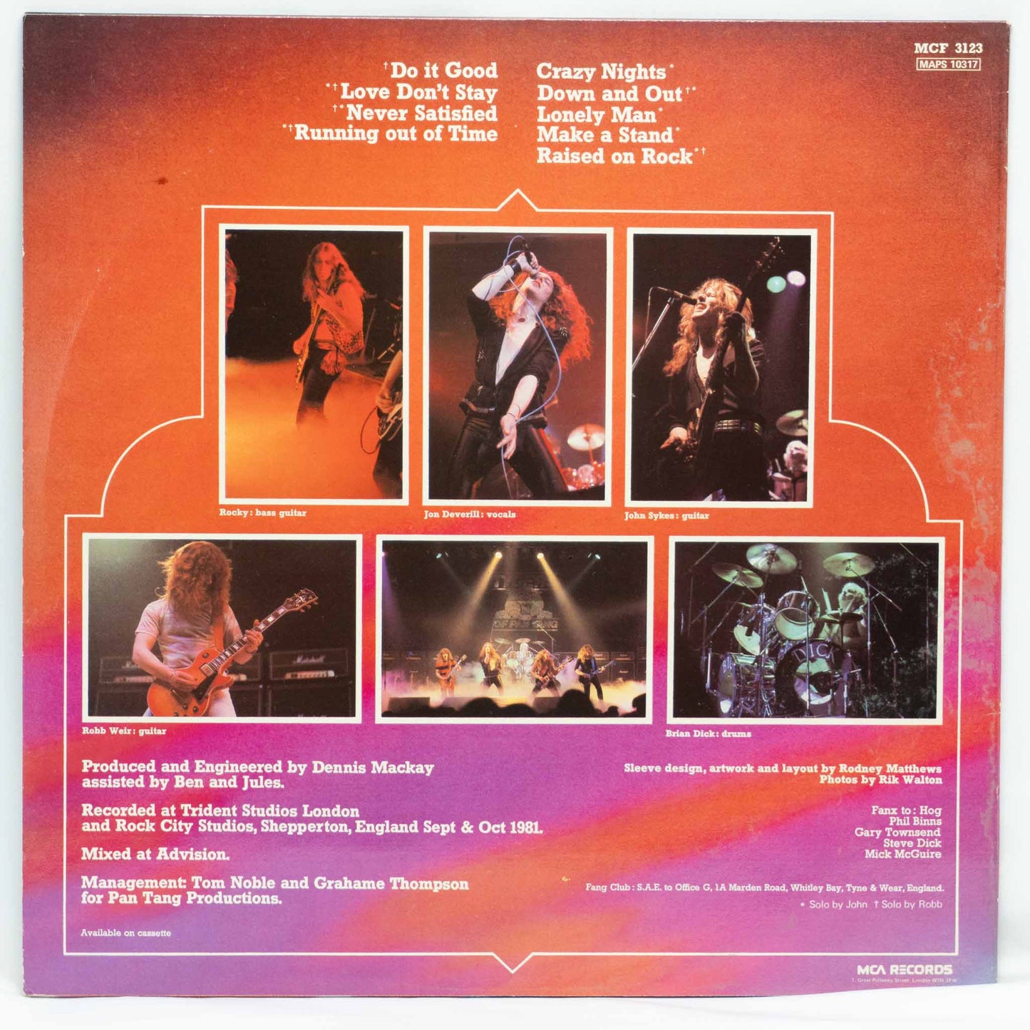 Tygers Of Pan Tang – Crazy Nights