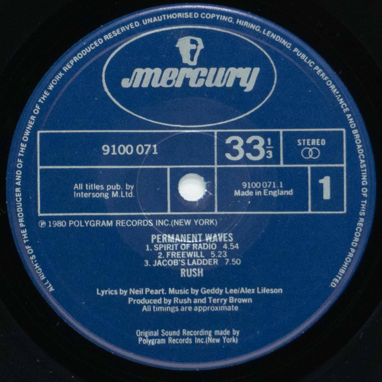 Rush – Permanent Waves