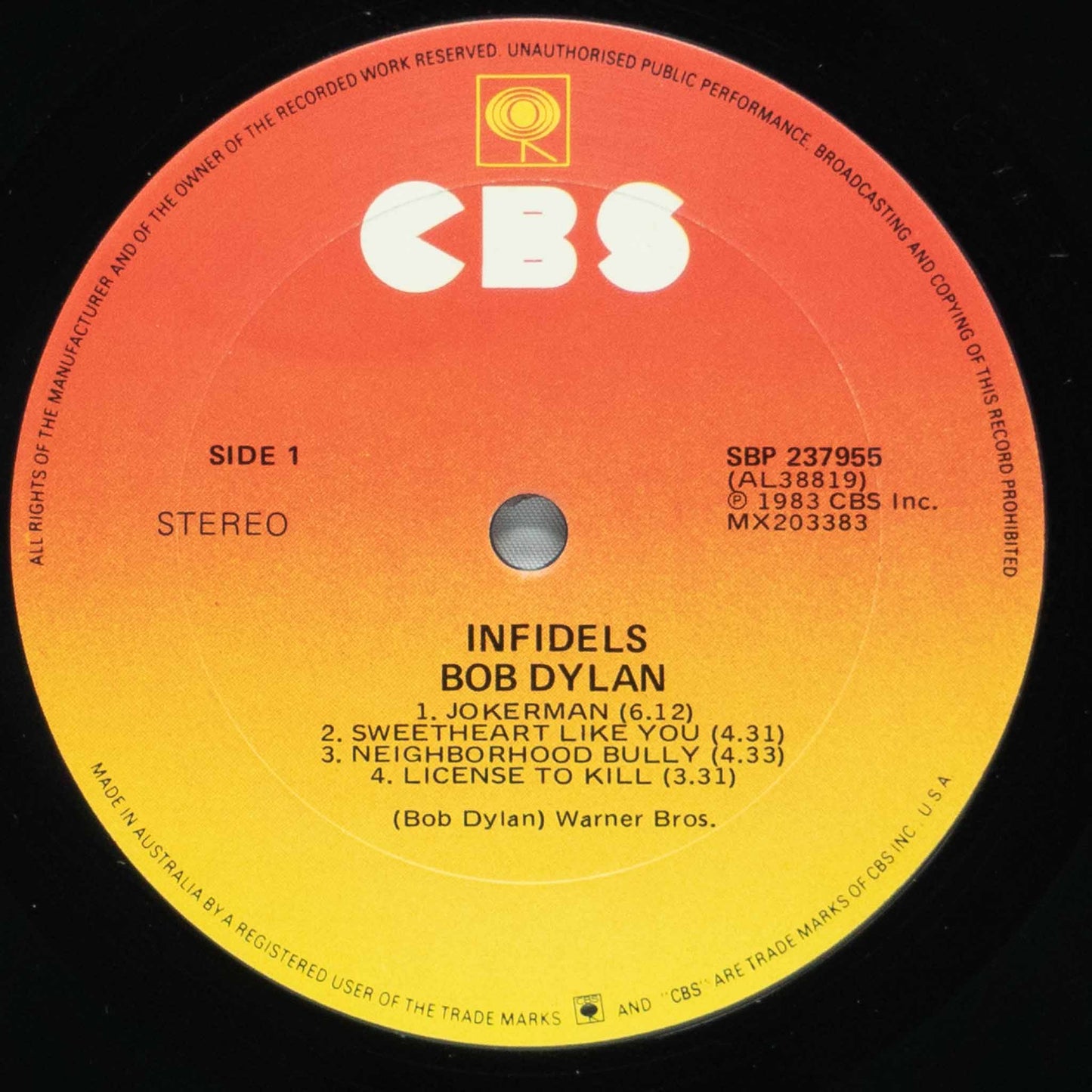Bob Dylan – Infidels
