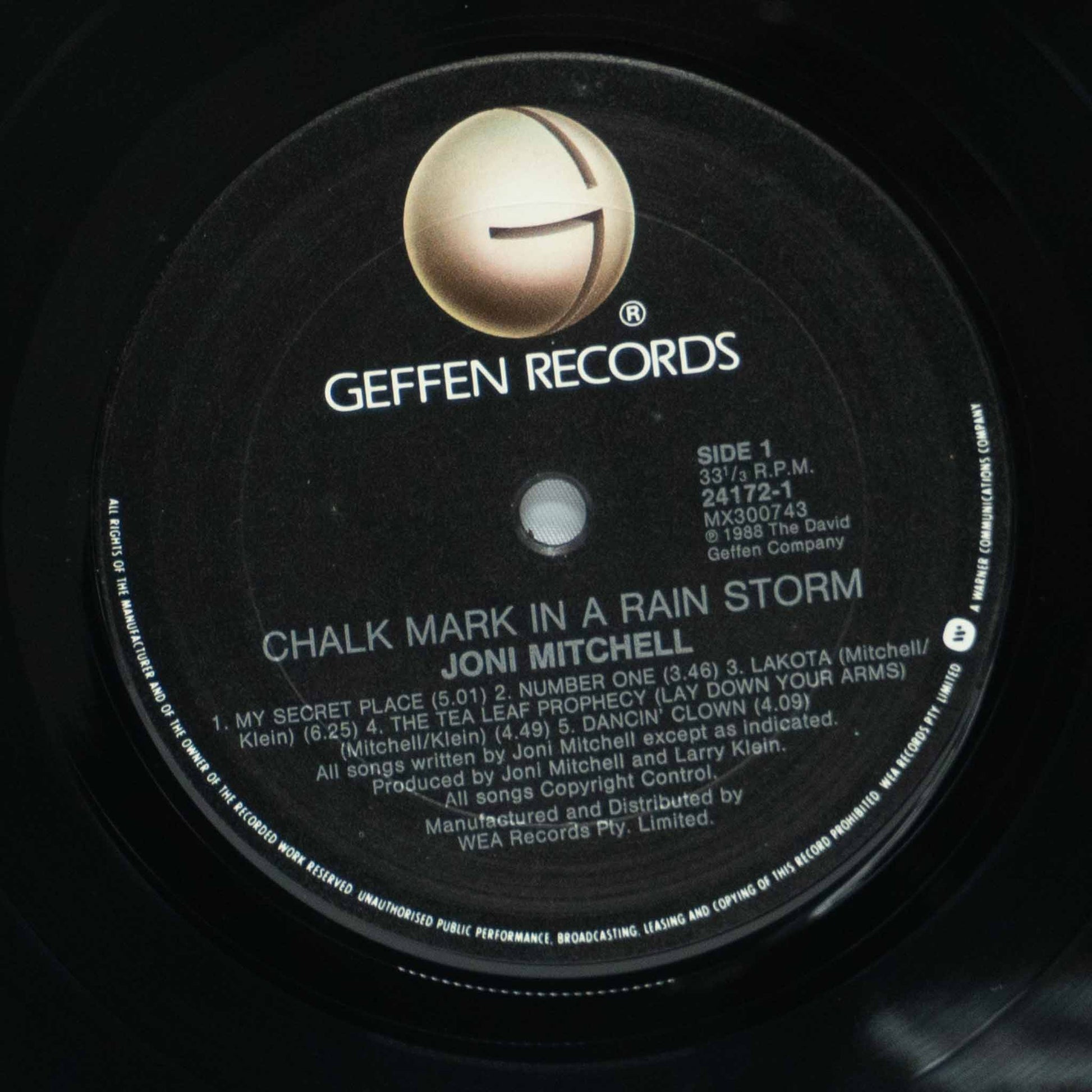 Joni Mitchell Chalk Mark In A Rain Storm Mindfield Records