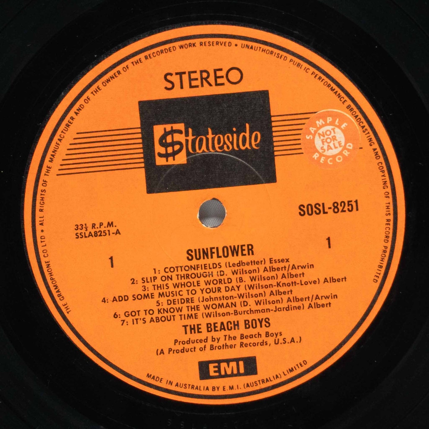 The Beach Boys ‎– Sunflower
