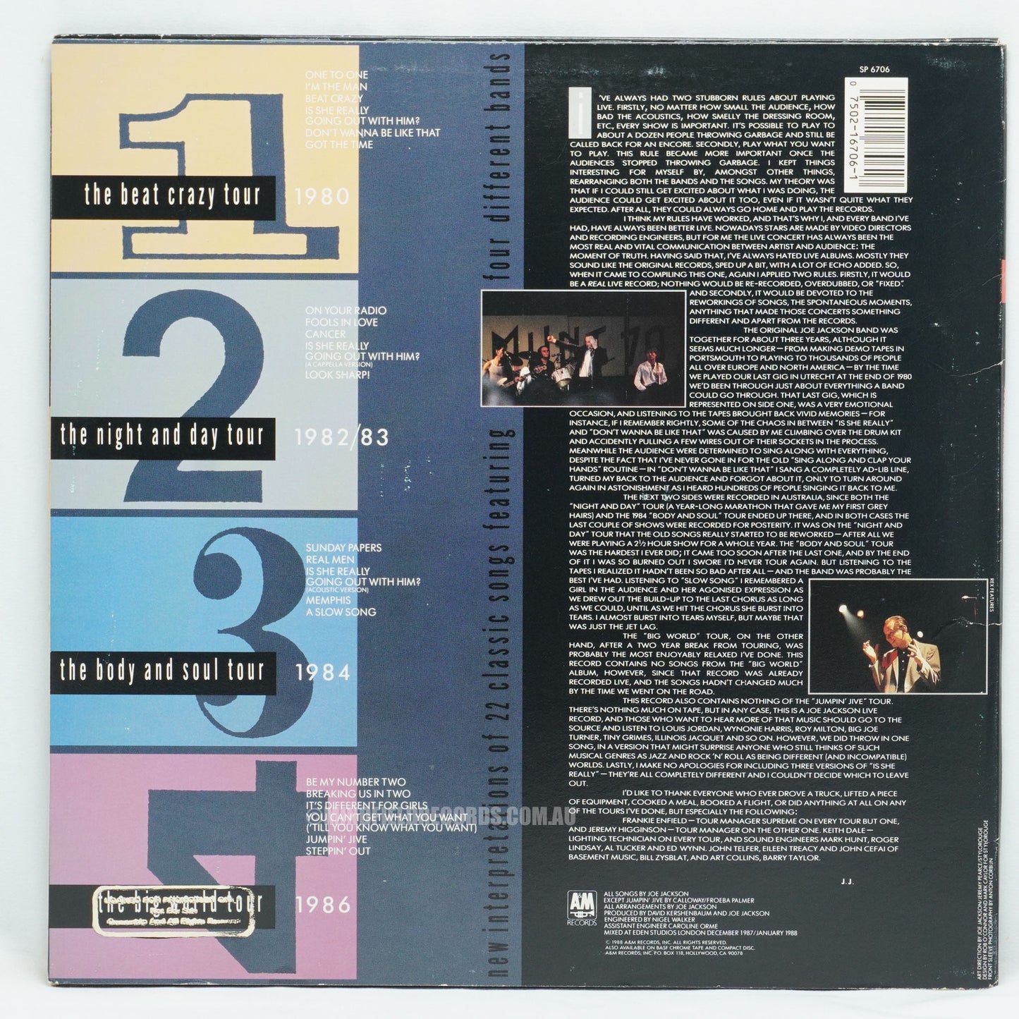 Joe Jackson – Live 1980 / 86