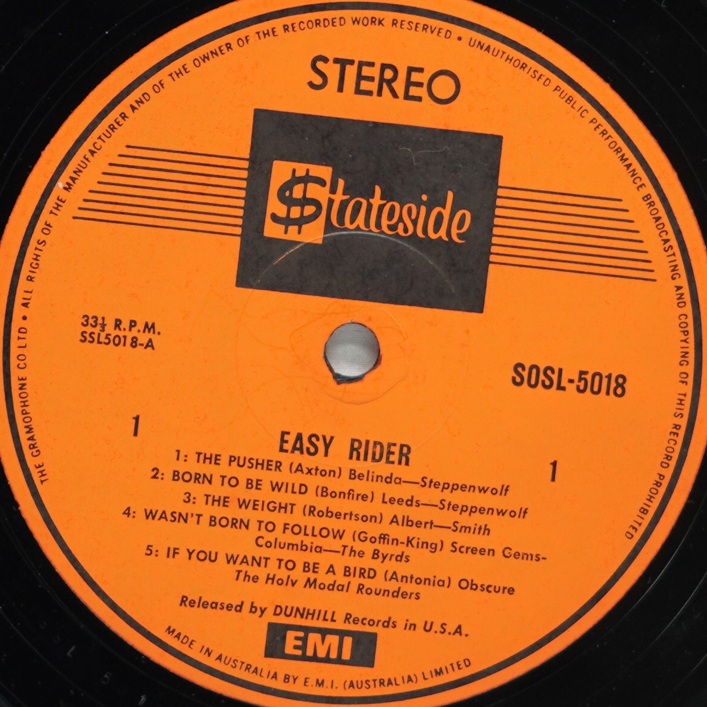 Various – Easy Rider (Songs As Performed In The Motion Picture)