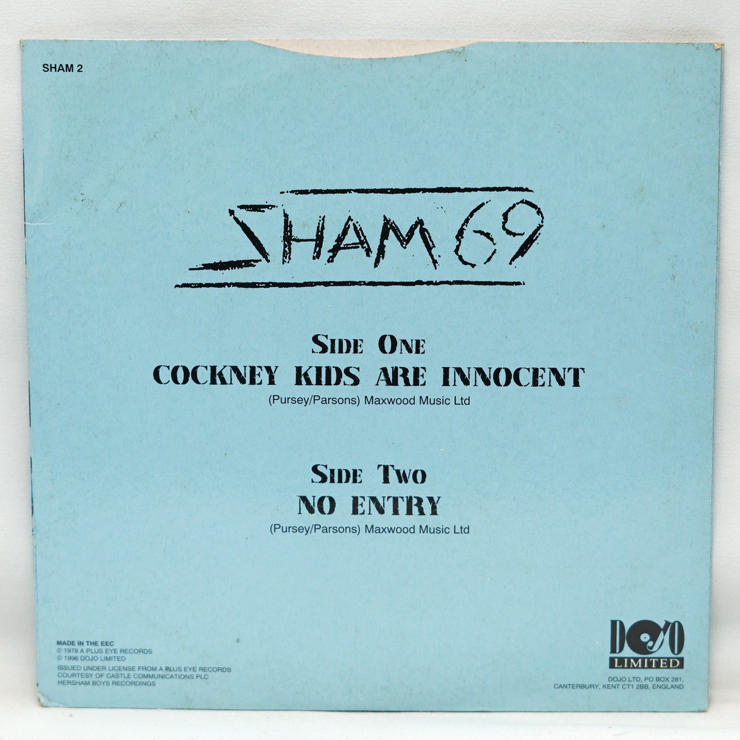 Sham 69 ‎– That's Life Bonus Single (Not the LP)