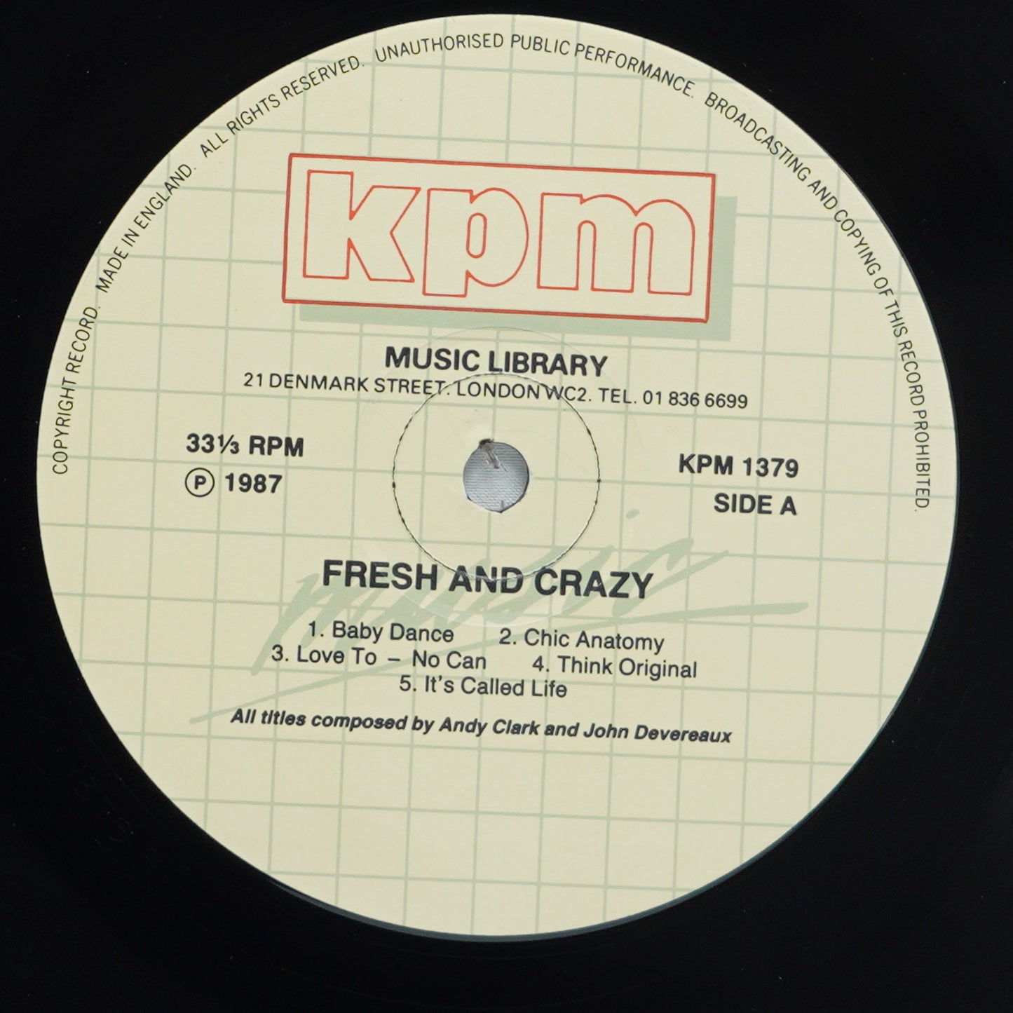Andy Clark / John Devereaux ‎– Fresh And Crazy