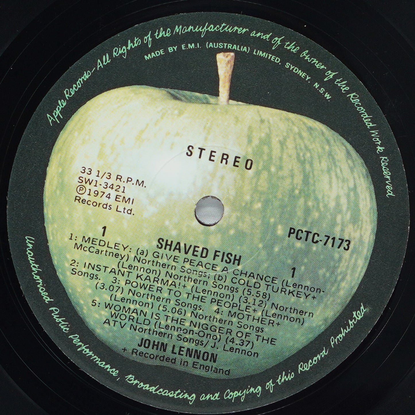 Lennon / Plastic Ono Band ‎– Shaved Fish