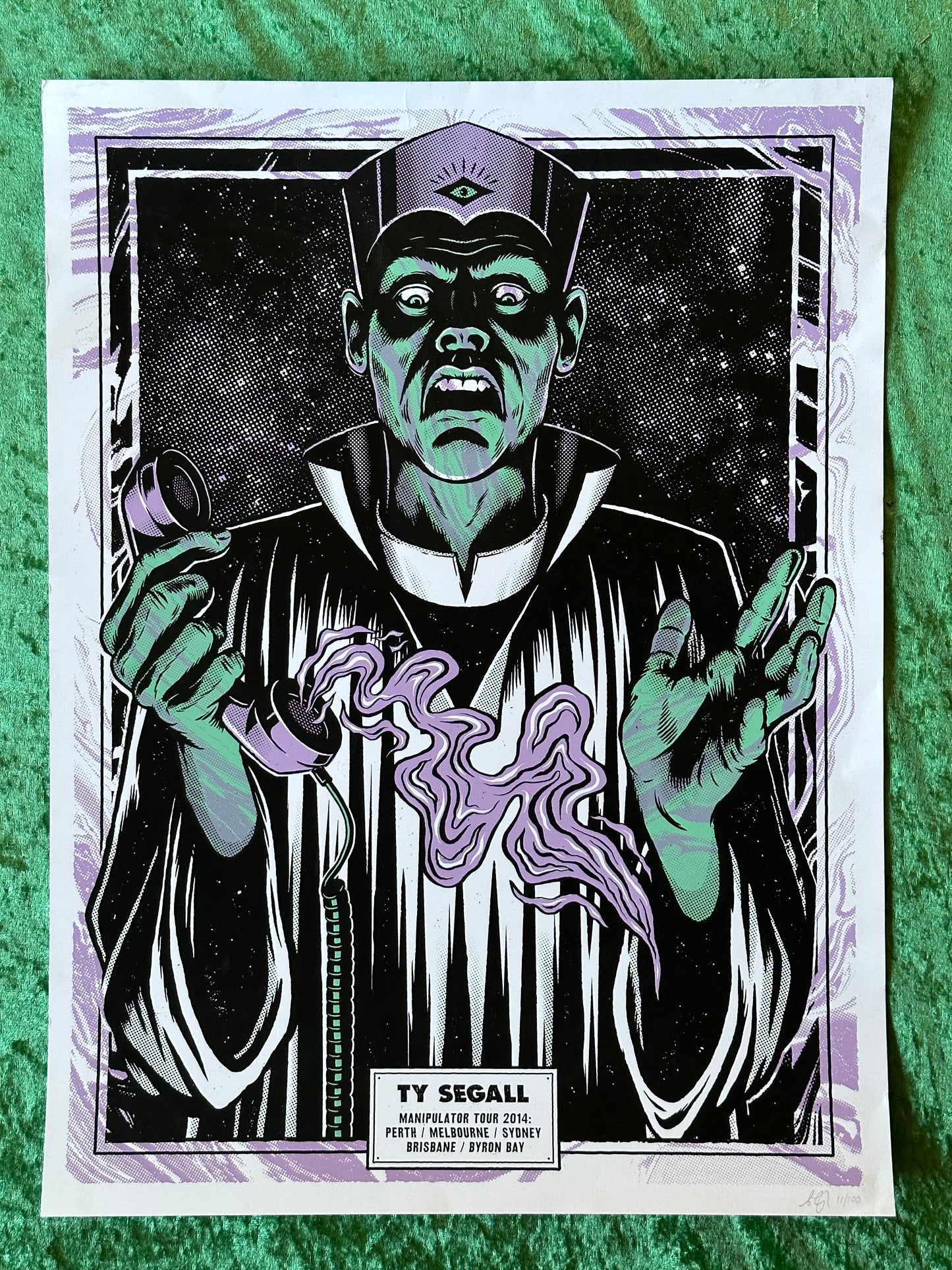 Ty Segall 2014 Silkscreen Australian Tour Poster