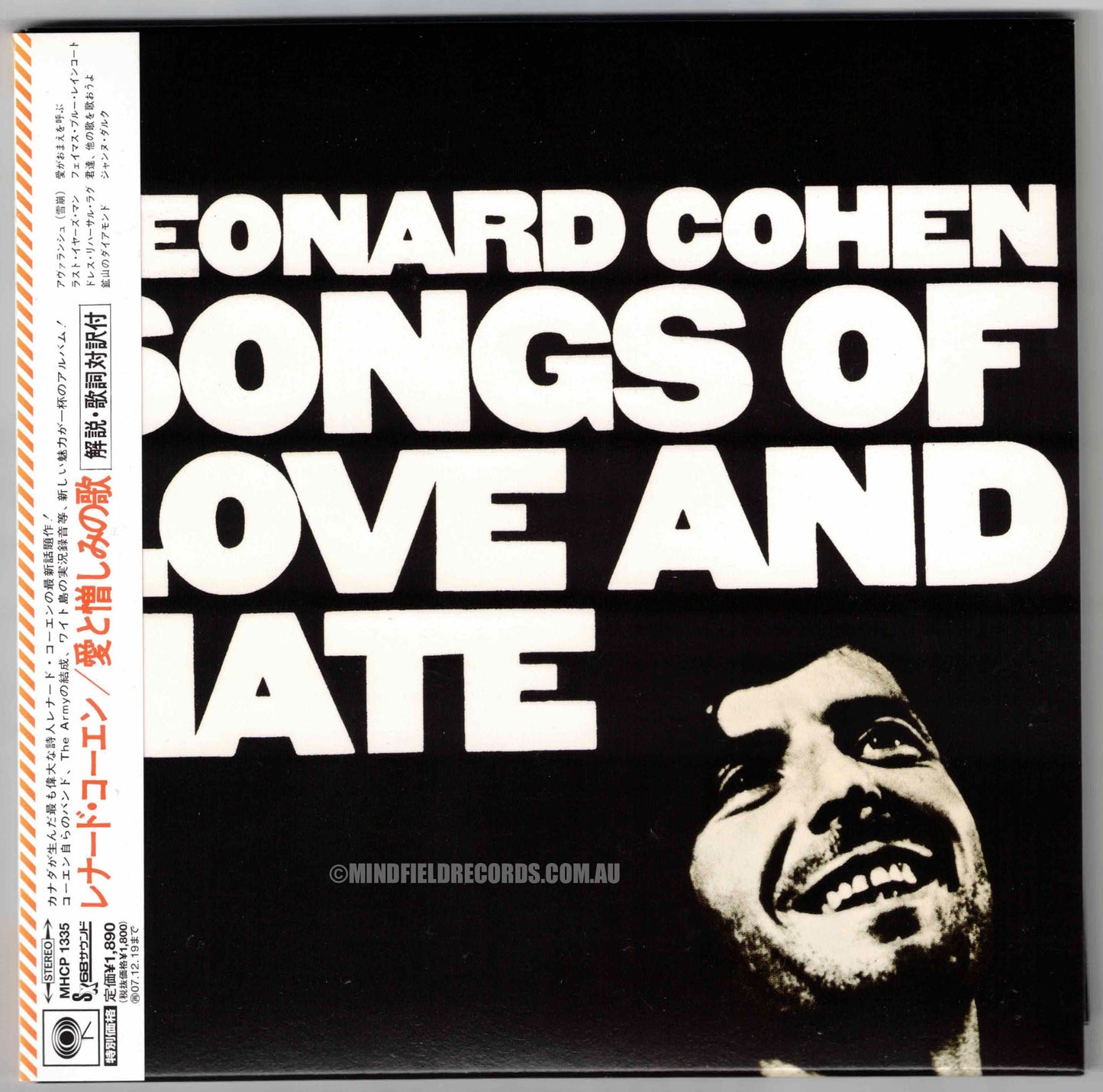 Leonard Cohen ‎– Songs Of Love And Hate