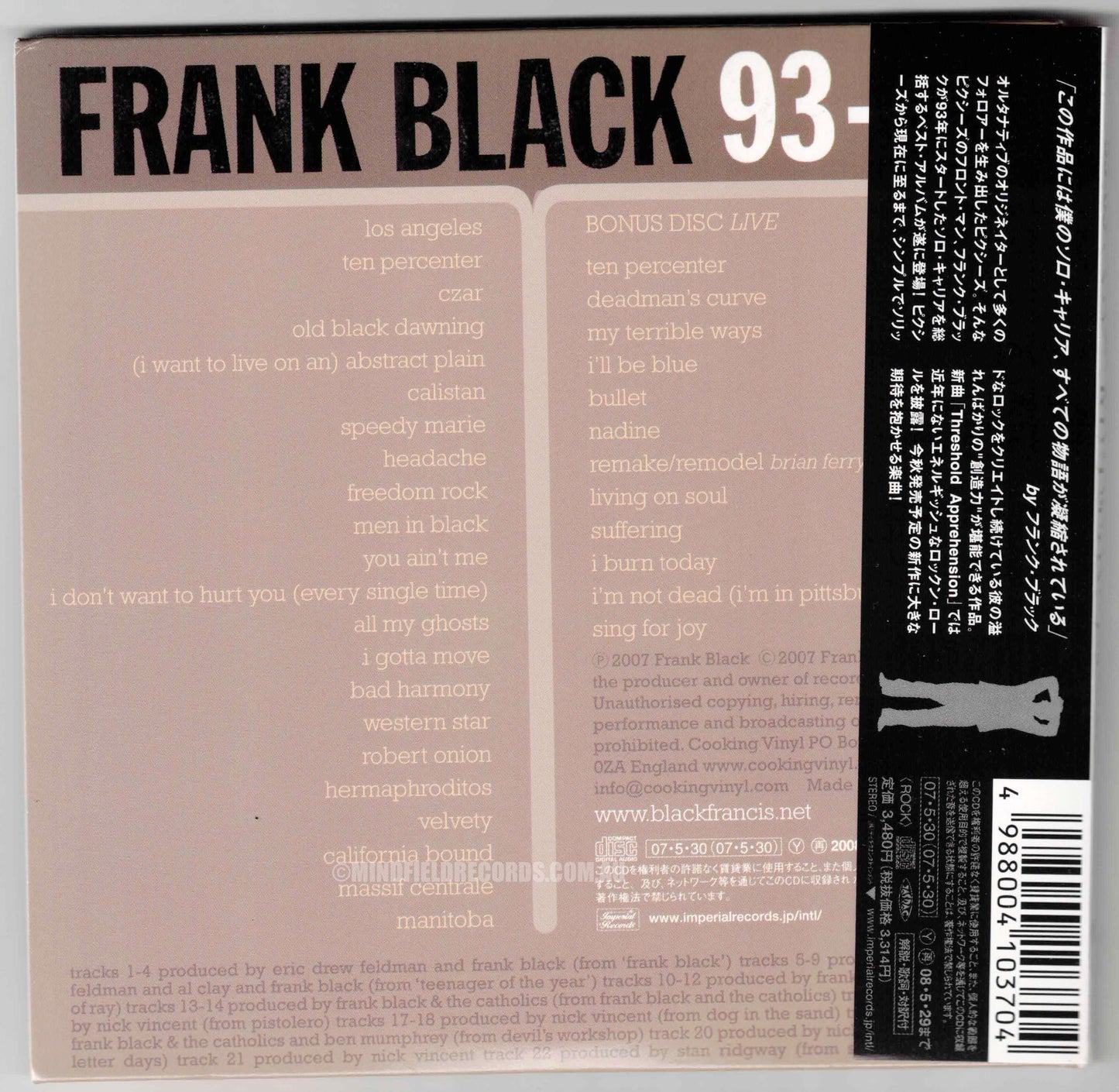 Frank Black ‎– 93-03