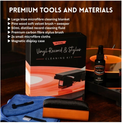 Vinyl Record Cleaning Kit (7-Piece Kit)