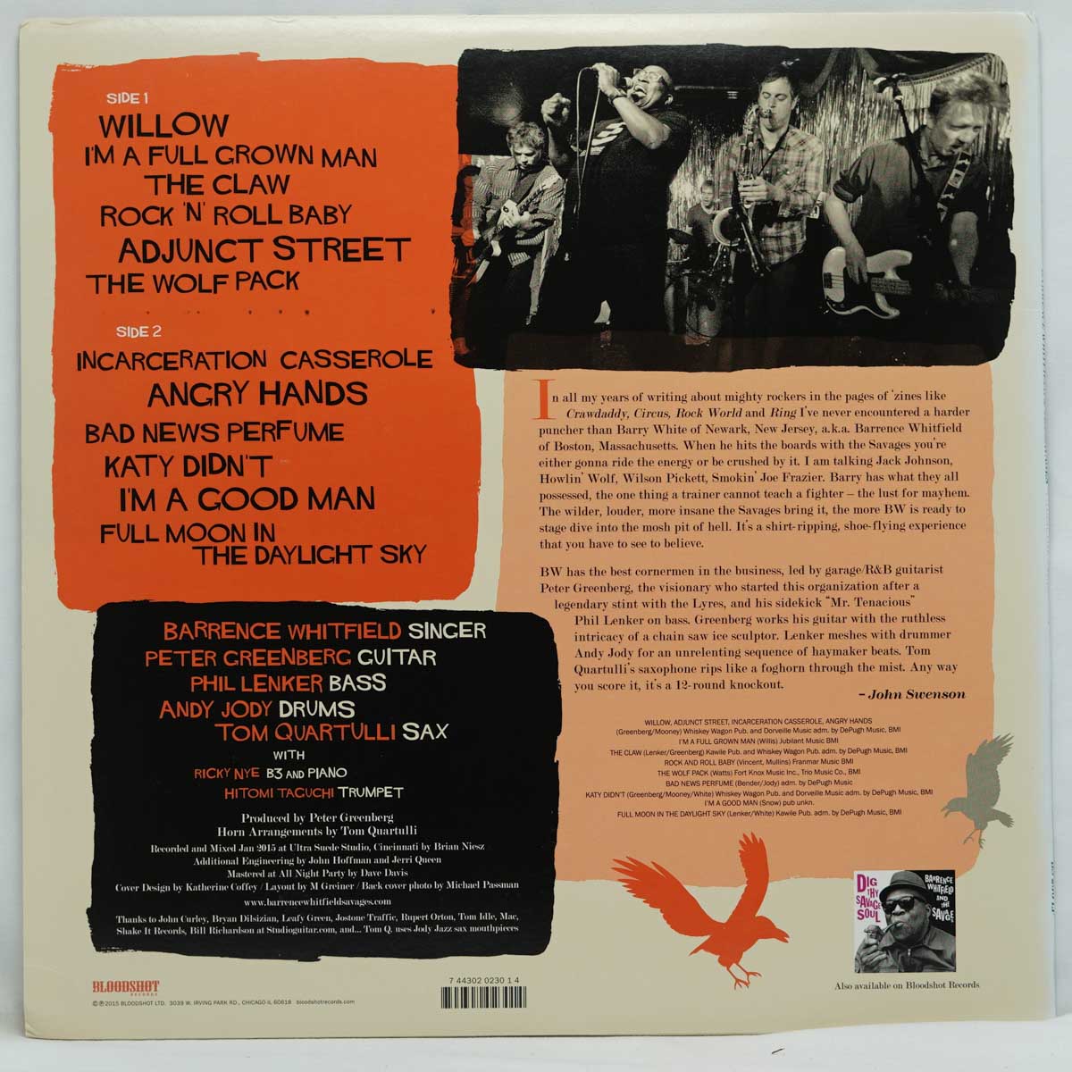 Barrence Whitfield & The Savages ‎– Under The Savage Sky